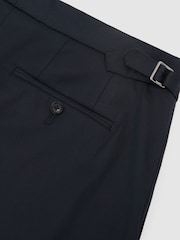 כחול כהה - Reiss Cantwell Short Cotton-Blend Side-Adjuster Shorts - תמונה 6 מתוך 6