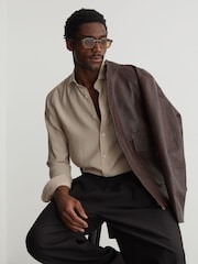 Reiss Stone Oscar Modal-Blend Regular-Fit Shirt - Image 4 of 7