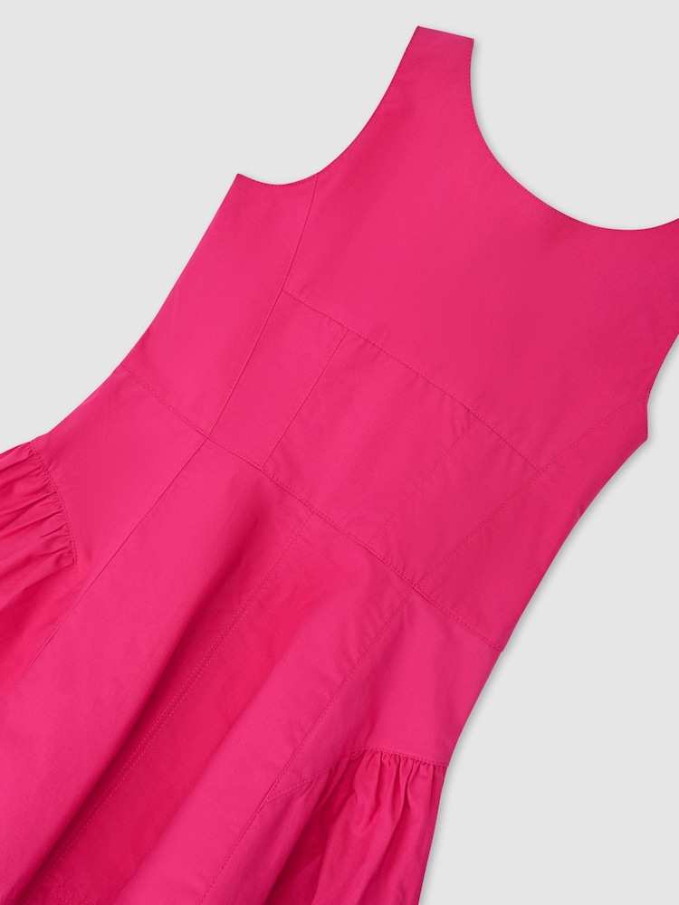 Reiss Pink Irena 3-9 yrs Cotton Polka-Dot Sleeveless Dress - Image 3 of 3