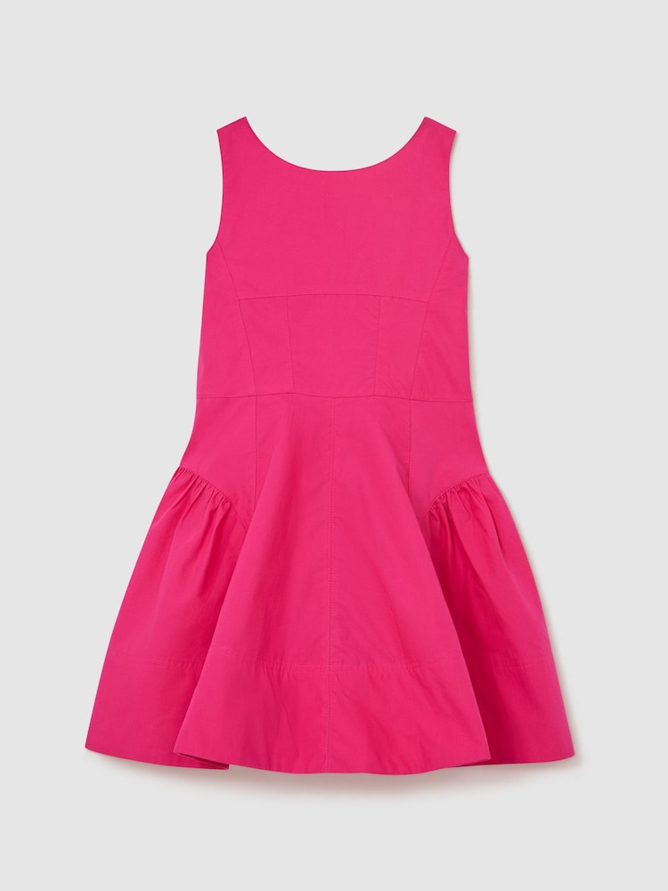 Reiss Pink Irena 9-13 yrs Cotton Polka-Dot Sleeveless Dress - Image 2 of 3