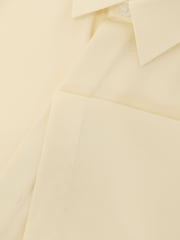 Reiss Lemon Yellow Supra Lyocell-Linen Short-Sleeve Shirt - Image 5 of 5