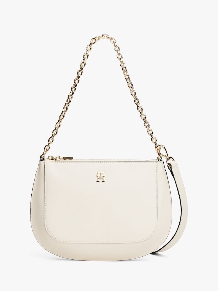 Tommy Hilfiger Cream Chain Strap Convertible Crossbody Bag - Image 1 of 5 Tommy Hilfiger Cream Chain Strap Convertible Crossbody Bag - Image 1 of 5