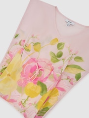 Reiss Kila Cotton Floral-Print Kaftan - Imagen 1 de 3