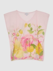 Reiss Kila Cotton Floral-Print Kaftan - Imagen 3 de 3