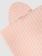 Reiss Peach Dune 9-13 yrs Striped Hooded Towel Cape - Image 1 of 4