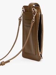 Tommy Hilfiger Brown Hilfiger Icon Monogram Phone Pouch - Image 3 of 4