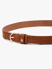 Tommy Hilfiger Brown Essential Rounded Buckle Leather Belt - Image 2 of 3