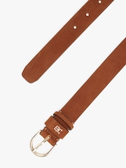 Tommy Hilfiger Brown Essential Rounded Buckle Leather Belt - Image 3 of 3