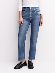 Rag & Bone Blue Miramar Ponte Harlow Mid Rise Jeans - Image 5 of 7