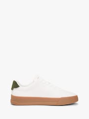 Tommy Hilfiger Natural Logo Court Trainers With Leather - Image 1 of 6