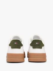 Tommy Hilfiger Natural Logo Court Trainers With Leather - Image 4 of 6