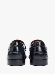 Tommy Hilfiger Blue Patent Leather Debossed Loafers - Image 4 of 7