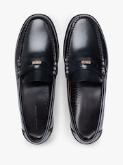Tommy Hilfiger Blue Patent Leather Debossed Loafers - Image 5 of 7