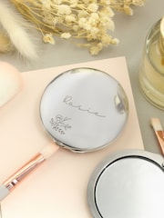 Personalised Floral Round Compact Mirror by PMC - Image 3 of 3