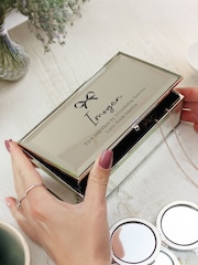 Personalised Bow Mirrored Jewellery Box by PMC - Image 3 of 3