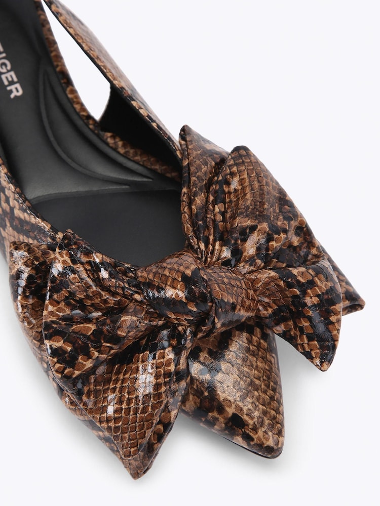 KG Kurt Geiger Brown Sophia Flat Pumps - Image 4 of 4 KG Kurt Geiger Brown Sophia Flat Pumps - Image 4 of 4