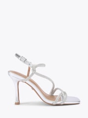 KG Kurt Geiger Silver Chrome Audrey High Sandals - Image 1 of 4