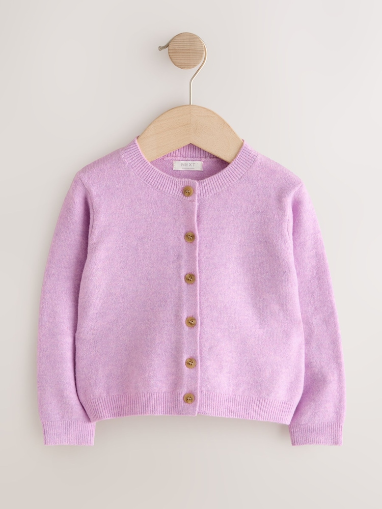 Lilac Purple Knit Cardigan (3mths-7yrs) - Image 1 of 4