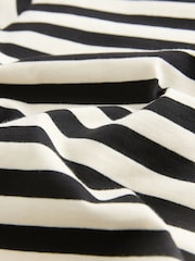 Black/Ecru Stripe Heavyweight Short Sleeve Crew Neck T-Shirt - Image 2 of 6