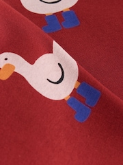 Burgundy Red All Over Print Crew Neck Sweat Top and Joggers Set (3mths-7yrs) - Image 9 of 10
