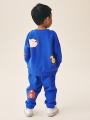 Dark Blue Crew Neck Joggers Set (3mths-7yrs) - Image 3 of 9