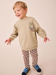 Neutral Sweatshirt and Leggings Set 2 Piece (3mths-7yrs) - Image 3 of 4