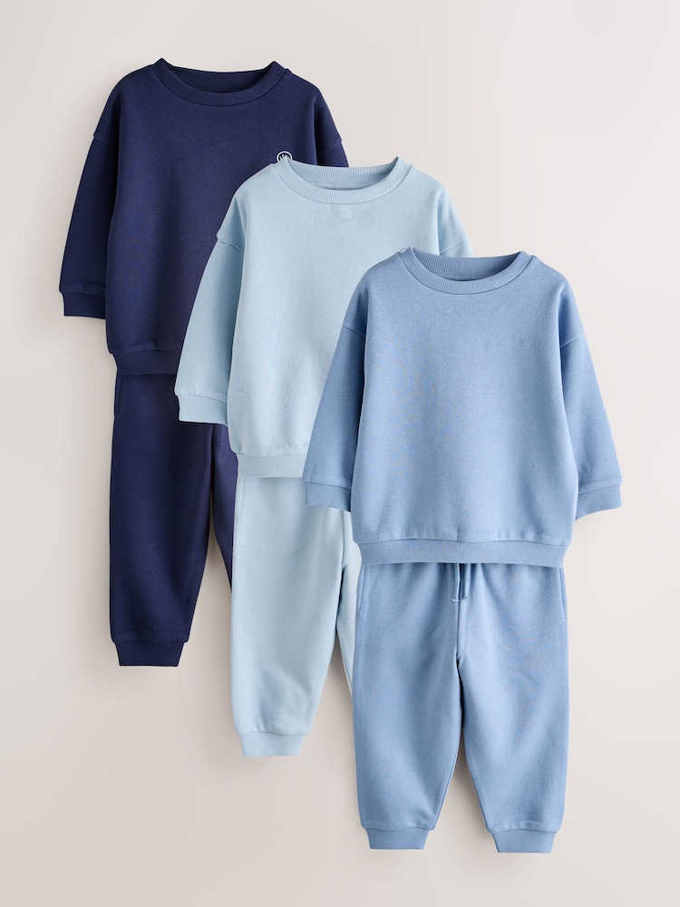 Blue Sweat Top & Joggers Set 6 Piece (3mths-7yrs) - Image 1 of 8
