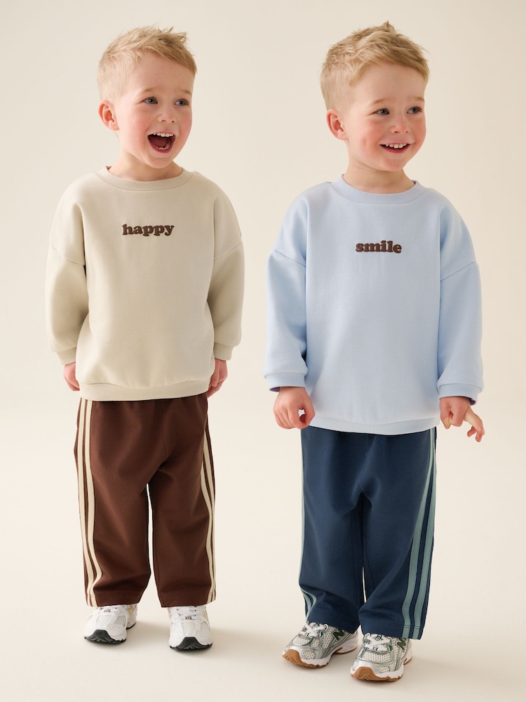 Multi Crew Jogger Set 4 Piece (3mths-7yrs) - Image 2 of 5 Multi Crew Jogger Set 4 Piece (3mths-7yrs) - Image 2 of 5