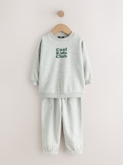 Grå - Semi-enkelt Rundhalset Jogger Set 4 Piece (3mnd.–7år) - Bilde 5 av 10