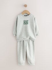 Grå - Semi-enkelt Rundhalset Jogger Set 4 Piece (3mnd.–7år) - Bilde 6 av 10
