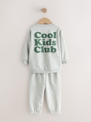 Grå - Semi-enkelt Rundhalset Jogger Set 4 Piece (3mnd.–7år) - Bilde 7 av 10