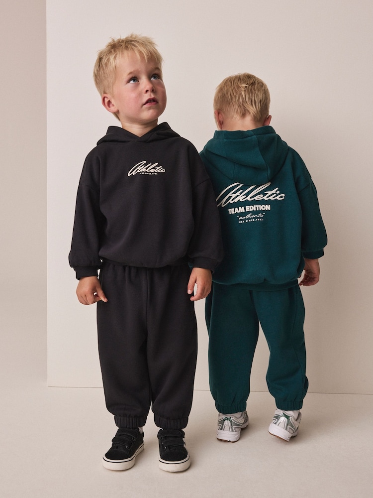 Green/Black Hoody Sweat Top and Jogger Set 4  Peice (3mths-7yrs) - Image 1 of 12