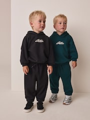 Green/Black Hoody Sweat Top and Jogger Set 4  Peice (3mths-7yrs) - Image 2 of 12