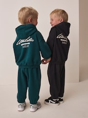 Green/Black Hoody Sweat Top and Jogger Set 4  Peice (3mths-7yrs) - Image 3 of 12
