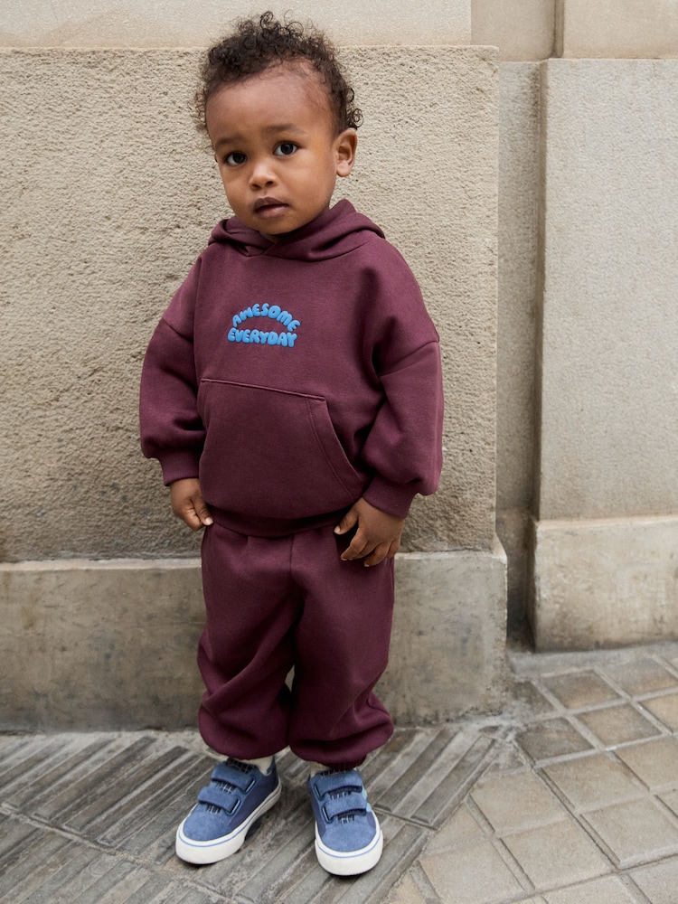 Burgundy Red Hoodie and Joggers Set (3mths-7yrs) - Image 1 of 8 Burgundy Red Hoodie and Joggers Set (3mths-7yrs) - Image 1 of 8