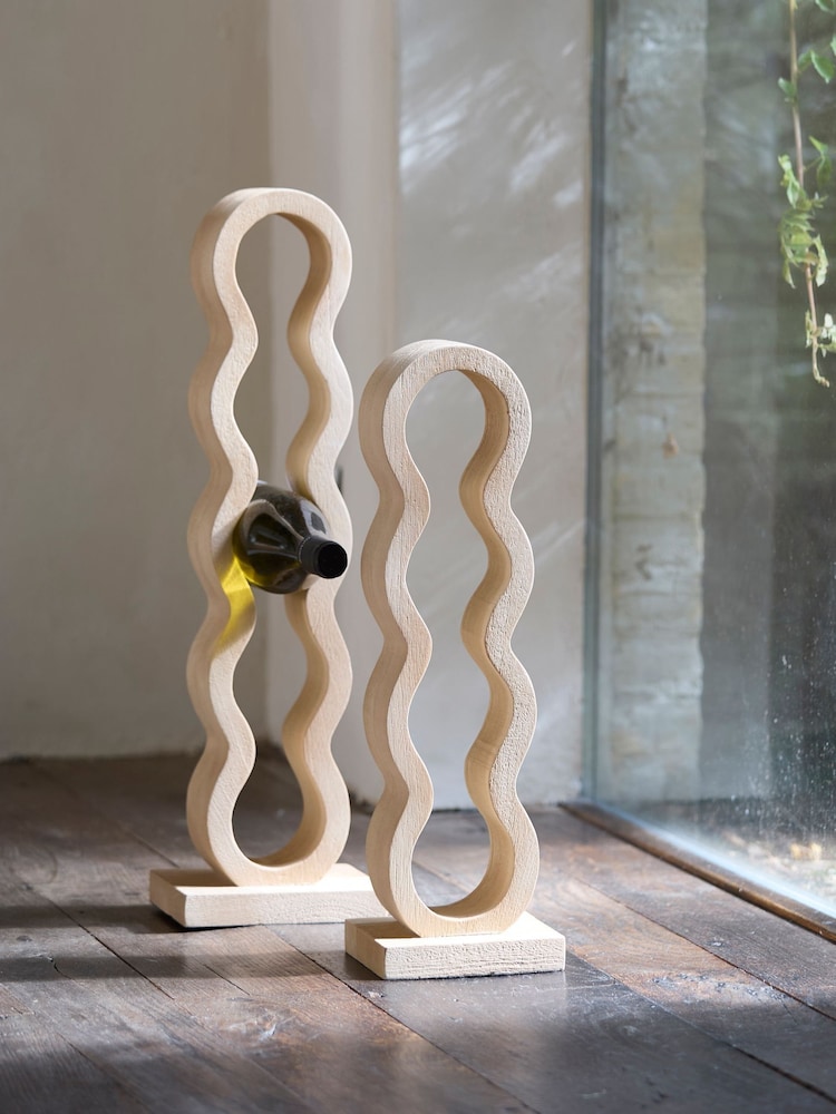 Light & Living Wood Natual Edolo Wine Rack - Image 1 of 5 Light & Living Wood Natual Edolo Wine Rack - Image 1 of 5