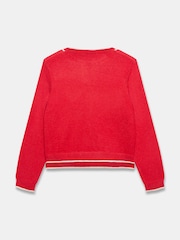 Mint Velvet Red Layered Knit Cardigan - Image 7 of 7