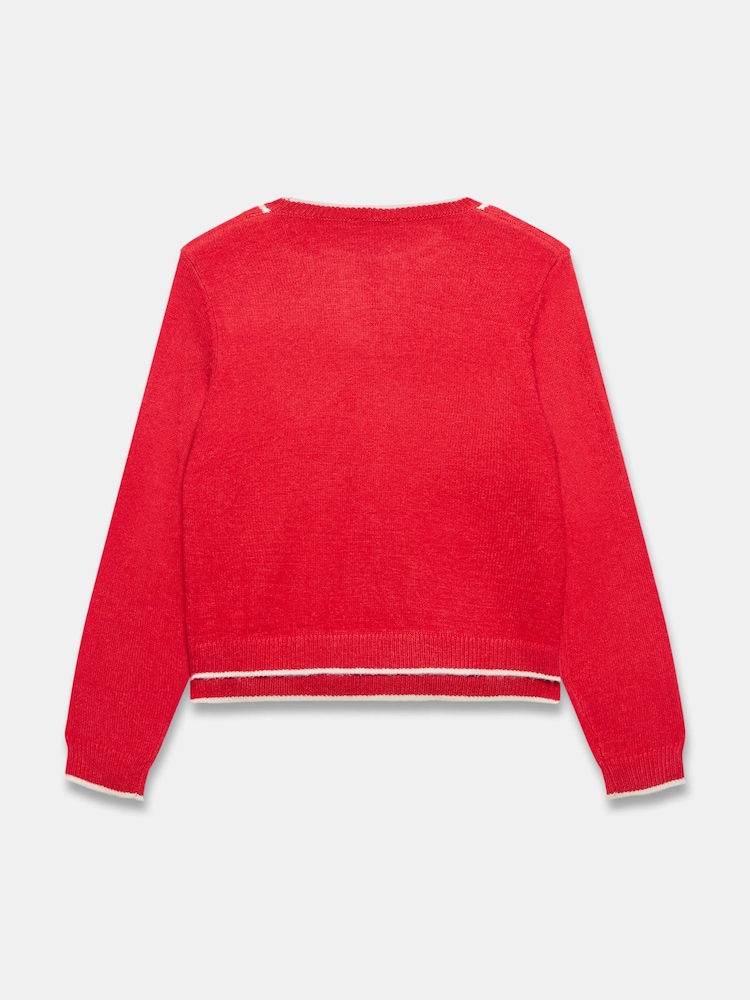 Mint Velvet Red Layered Knit Cardigan - Image 7 of 7