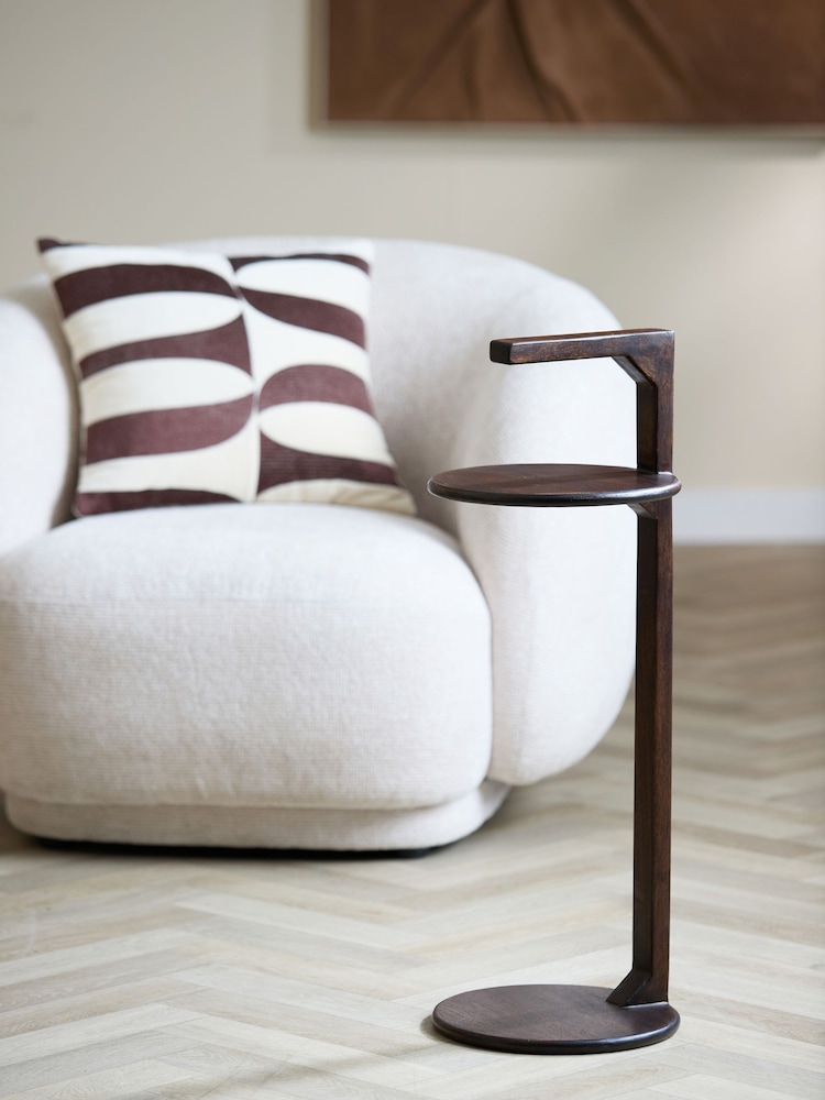 Light & Living Chocolate Brown Delmino Side Table Lamp - Image 1 of 6