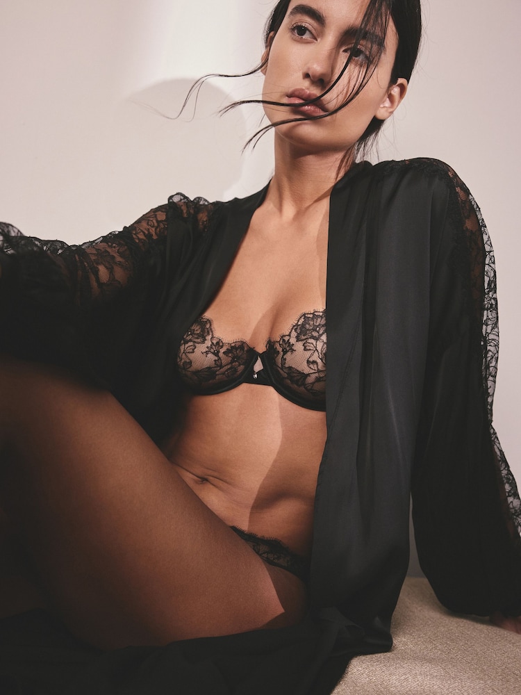 AIYLA Lace & Silk Bra - Image 2 of 6