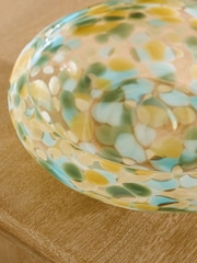 Blue/Green Confetti Glass Decorative Bowl - Image 2 of 2