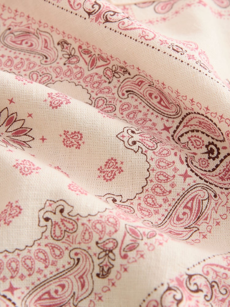 White/Pink V-Neck Rugby Shirt - Image 2 of 3