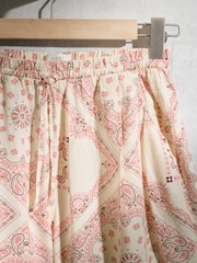 White/Pink Drawstring Bermuda Shorts - Image 2 of 3