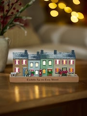Multi Light Up Winter House Wooden Ornament - Image 1 of 4