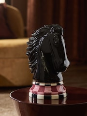 Black Knight Chess Piece Ceramic Ornament - Image 1 of 3