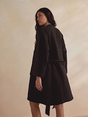 Chocolate Brown Waffle Lightweight Dressing Gown - Image 5 of 6
