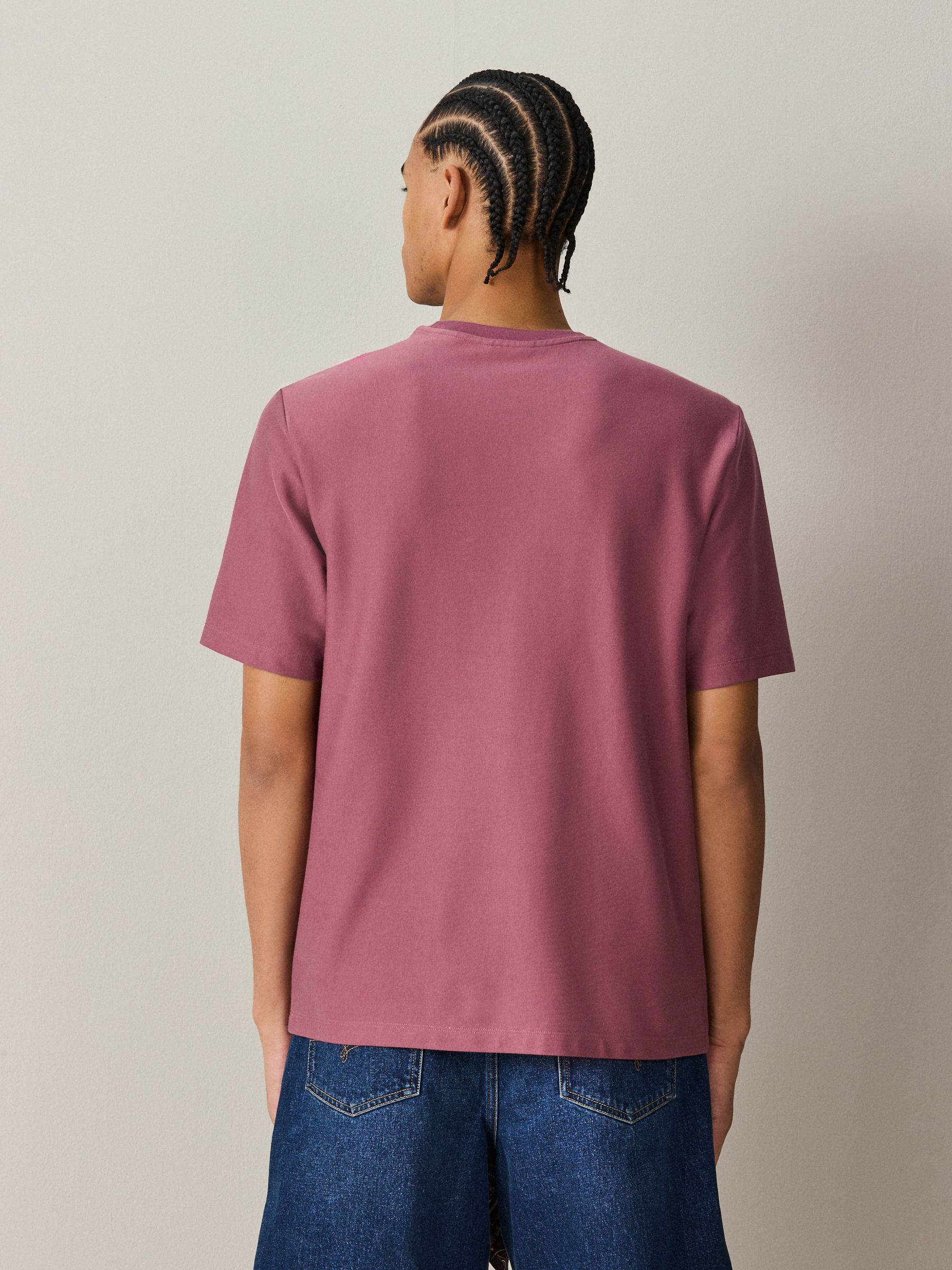 Buy Berry Pink Smart Vertical Stripe T-Shirt from the Next UK