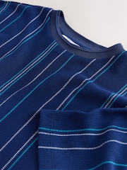 أزرق - تيشِرت أنيق مقلم بالطول - صورة 6 من 7