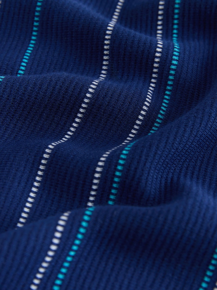 أزرق - تيشِرت أنيق مقلم بالطول - صورة 7 من 7