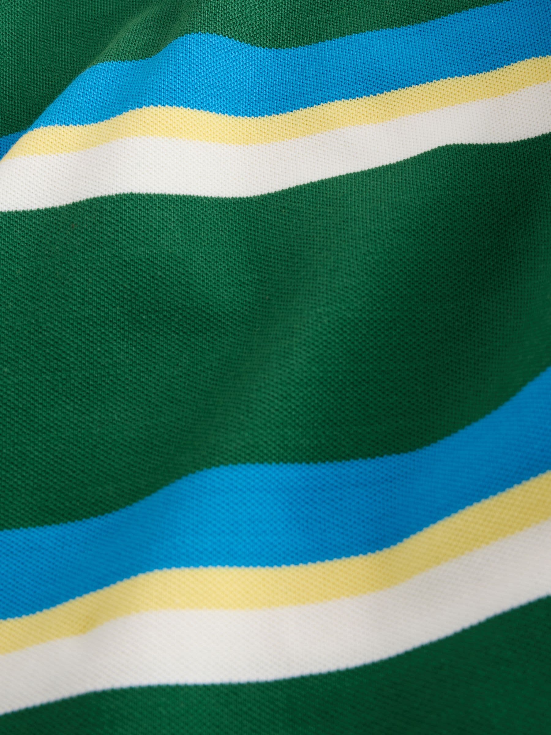 Buy Green/Blue Regular Fit Horizontal Striped T-Shirt from Next